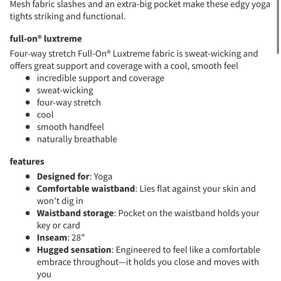 Lululemon Wunder Under Hi-Rise Tight *Mesh 28" - Picture 13 of 14